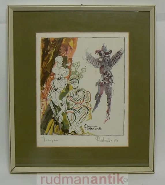 GILBERT PORTANIER original LITHOGRAPHIE "TANAGRA" HANDSIGNIERT datiert 1980