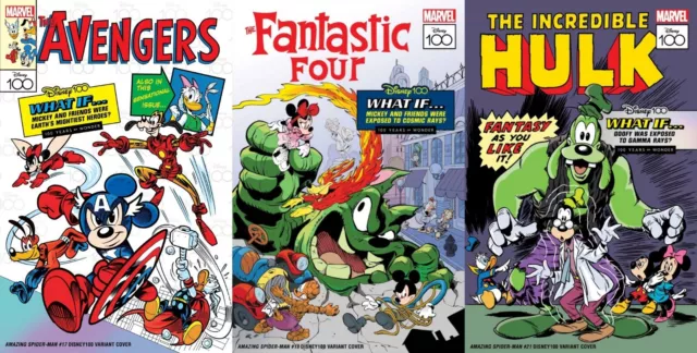 Amazing Spider-Man 17 19 & 21 Nm Disney100 Variant Set Of 1St 3 Marvel Comics