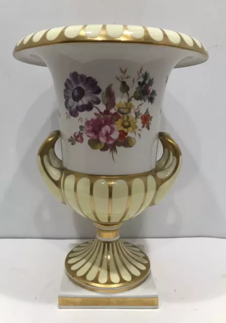 Large Berlin KPM Porcelain HP Watteau lovers Compania Urn Bugs insects Flowers