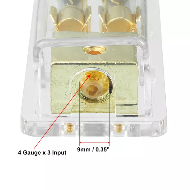 4 8 AWG Jauge 60A AGU Fusible Support 2 Voies Puissance Distribution Bloc 3