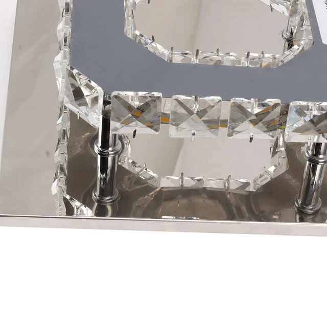 Lámpara de Techo LED 3 Luces Color Moderna Decorativa Cuadrada Cristal Imitado Mini LO ÚLTIMO