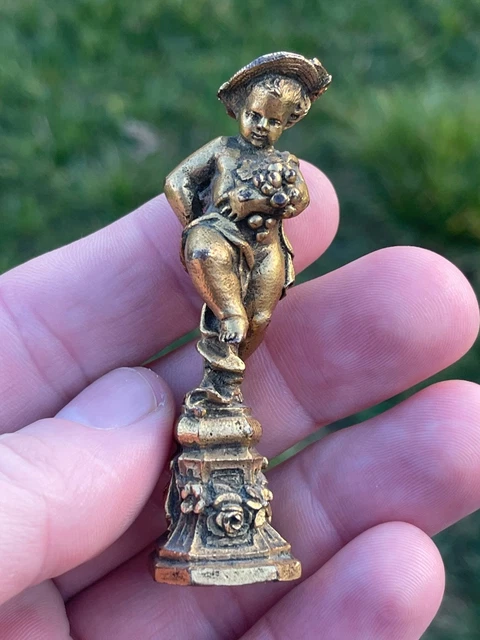 CACHET TAMPON ENCRE putti bronze doré cherubin antique renaissance italienne EUR 49,90 - PicClick FR
