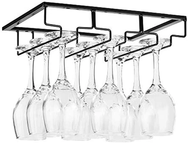 Wine Glass Storage Rack Cabinet and Bar Glass Holder Hanging Rack Storage Rail