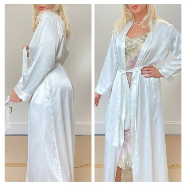 Victorias Secret white silky long maxi robe bridal wedding xs/s