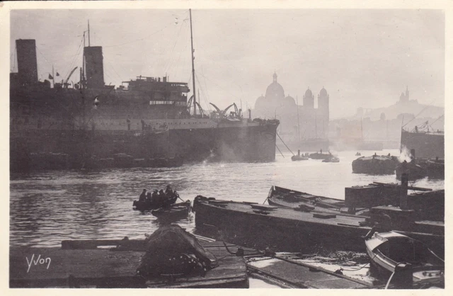 BOUCHES-DU- RHÔNE. Marseille. Bassin du Port de la Joliette 1900 old print Photo Stock - Alamy