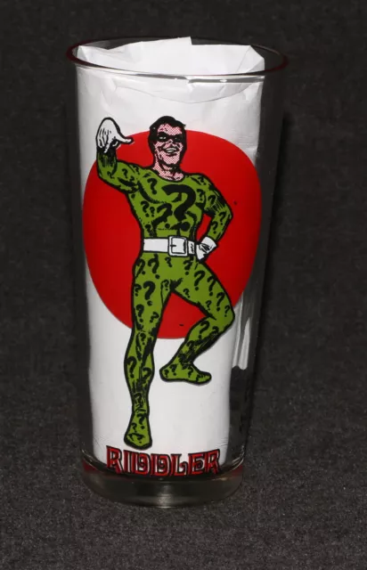 Batman 1976 Drinking Glass Pepsi Moon Series Riddler Mego A