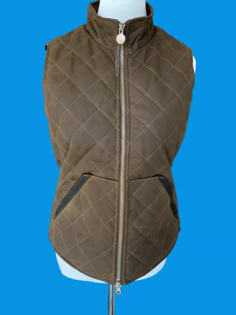 Outback Trading Company Ladies Brown Melbourne Quilted Waterproof Vest Nwt S