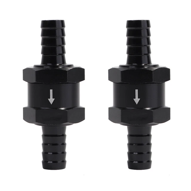 2Pcs 10mm 3/8 Aluminium Fuel Line One Way Non Return