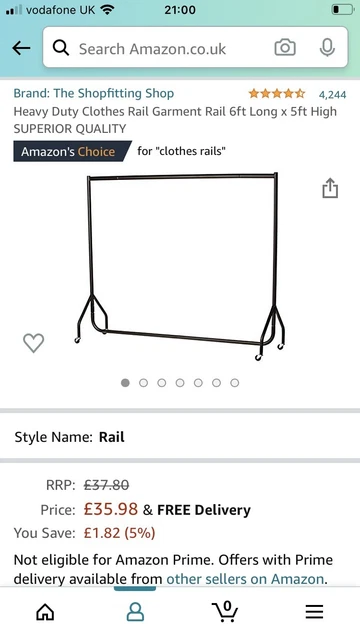 Oypla clothes rail deals