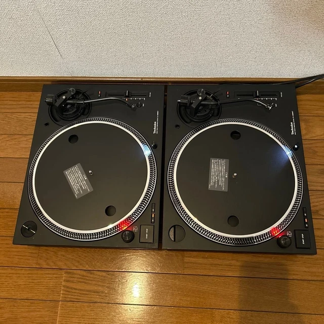 TECHNICS SL-1200MK7 TWIN Direct Drive Turntables EP Adapters Slipmats ...