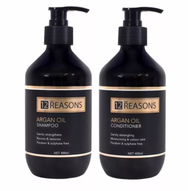 12Reasons Argan Oil Shampoo and Conditioner 400ML Duo Each 12REASONS