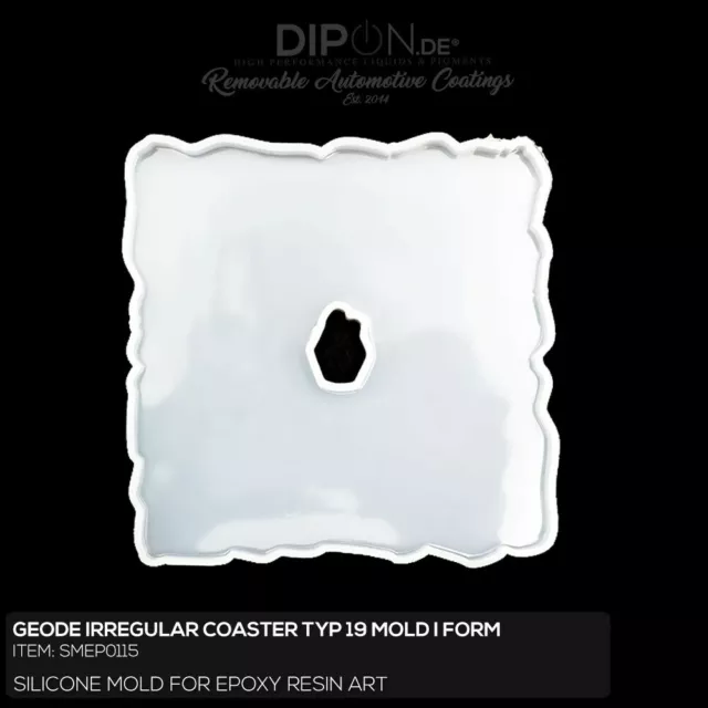 Epoxidharz Silikonform GEODE IRREGULAR COASTER Typ 19 Gießform Epoxy Resin Mold