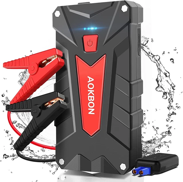AOKBON Avviatore di Emergenza 1200A 13200mAh Avviatore Batteria Auto per Motore