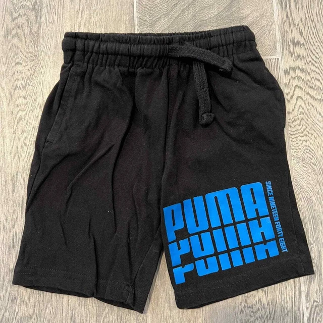 Puma Black & Blue Athletic Sports Sweat Shorts Size 4