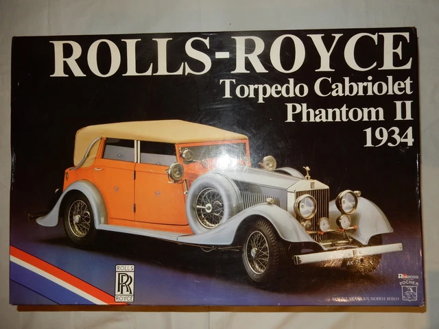ROLLS ROYCE TORPEDO cabriolet 1934 PHANTOM II o 1/8 kit monte POCHER K75 voiture - Collection