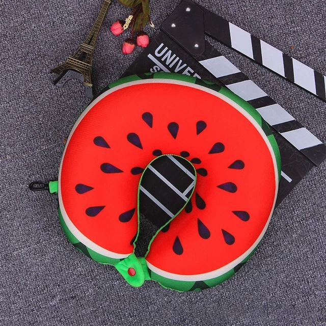 Fruit U-Shape Pillow Travel Travel Memory Soft Pillow  Adults Kids Gift 3