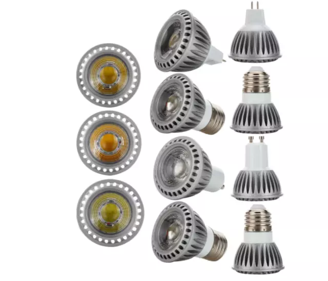 Dimmable 220V 110V 85-265V DC12V  GU10 MR16 E26 E27 COB LED 15W Spot Light Bulb