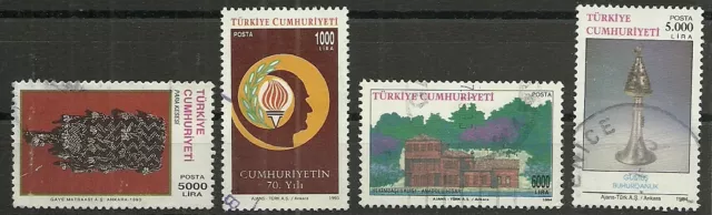 n386 TÜRKEI/ verschiene Motive MiNr 3007+3008+3023+3039 o