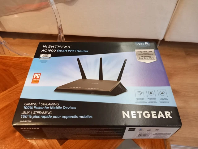 Router WiFi inteligente NETGEAR Nighthawk R7000 AC1900 - Gaming & Streaming