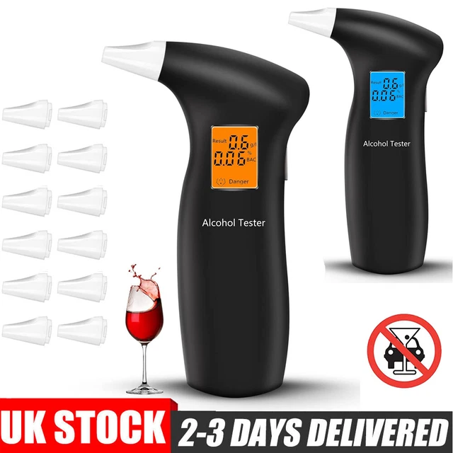 Police Digital Breath Alcohol Analyzer Tester LCD Breathalyzer Test Detector UK