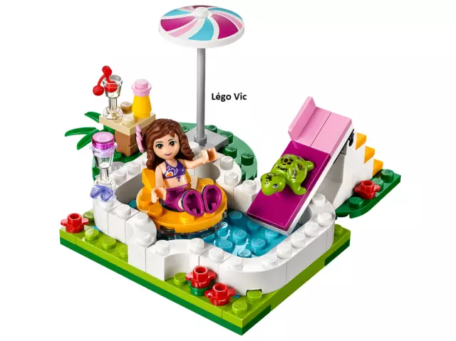 Lego 41090 Friends Olivia's Garden Pool Piscine complet de 2015  C21