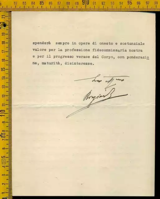 Autografo storia militare  ministero della guerra il generale Roma 1933  lh 777 2