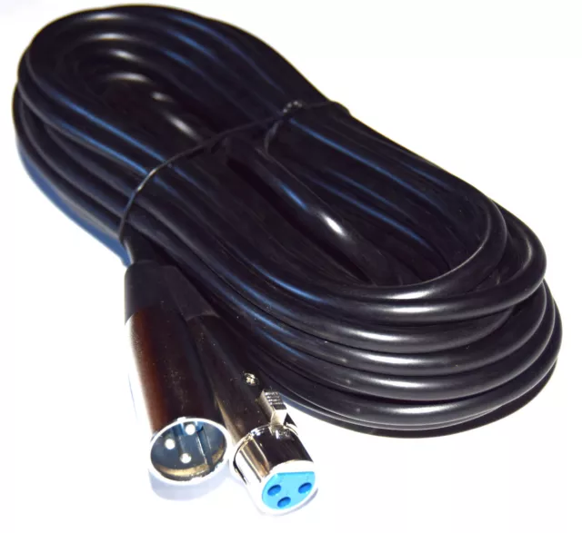 Cable 10m. microfono XLR 3 pin macho hembra metal balanceado