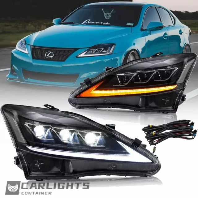 VLAND Projector FULL LED Headlights For 2006-2013 Lexus IS250 IS350 ISF Sedan