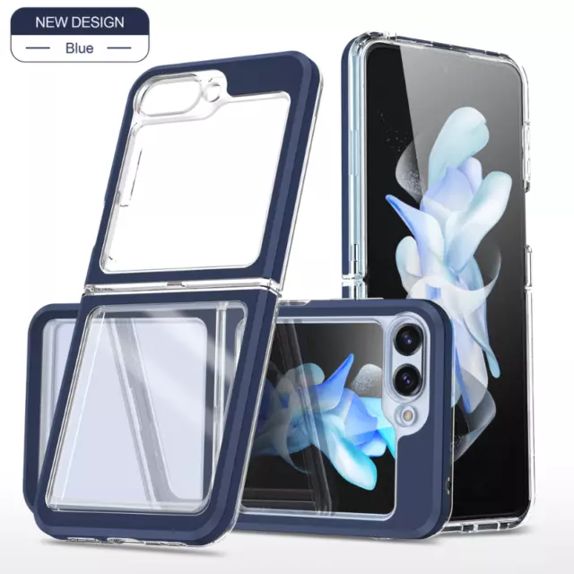 For Samsung Galaxy Z Flip 5 4 3 Clear Phone Case Slim TPU Cover Shockproof