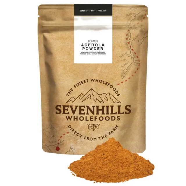 Sevenhills Wholefoods Organic Raw Acerola Powder | Vitamin C, Immunity Boost