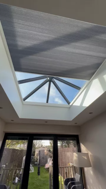 Motorised pleated Blind for roof lantern Orangery conservatory Lean to (Samples)