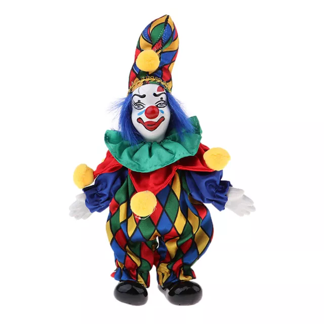 6inch Funny Clown Man in Colorful Clothes Figure Standing Doll Home Decor #3