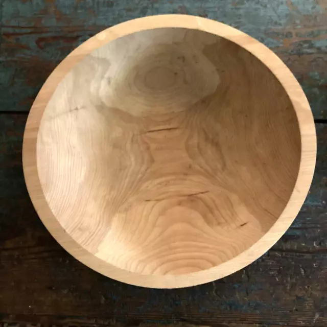 TREE SPIRIT Wood 12” Bowl Farmhouse Best Country Kitchen Natural Finish