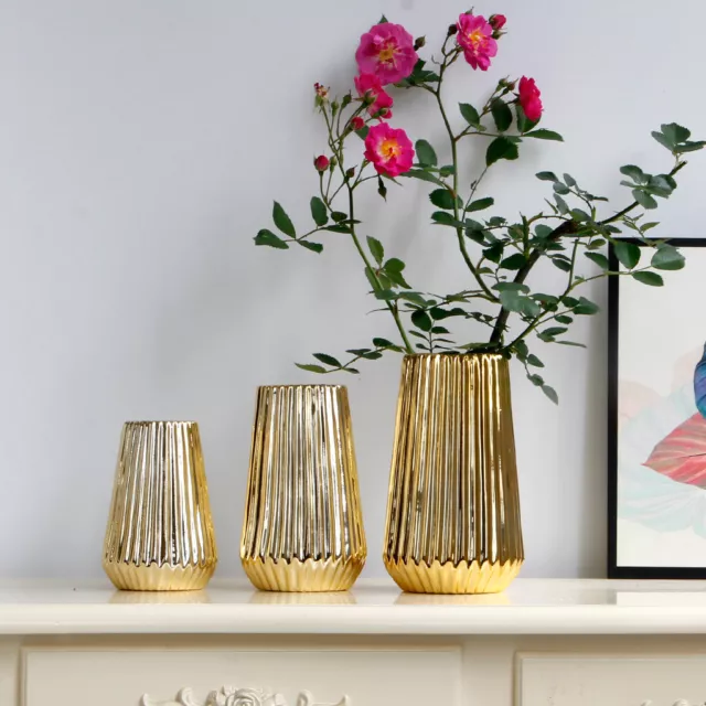 Mini Vase Keramikvase Tischvase Dekovase Gold Vase Geschenkvase Pflanzen Topf