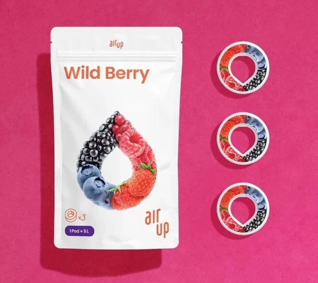 AIR UP WATER bottle pods.Wild Berry flavour (pods only) 16.04 PicClick