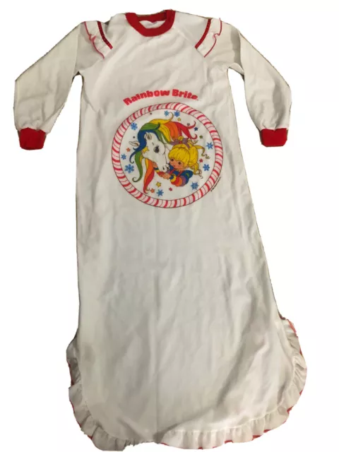Rainbow Brite Girl’s Vintage Night Gown Logo 1983 Hallmark