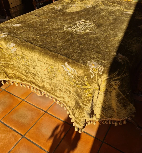 Tapis Mural Ancien En Velours - Vintage, Art Mural, Motif Chatons Et Chats - 38x20 - Fabriqué En Italie
