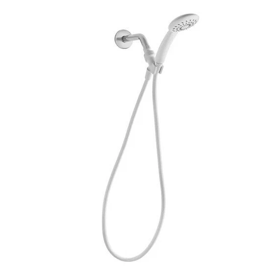 Mainstays White Handheld Showerhead W/Hose & Shower Mount