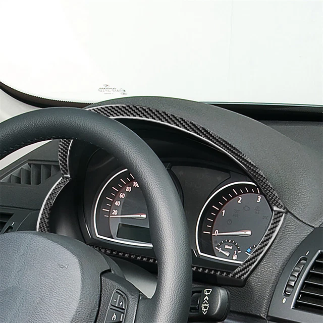 2×CARBON FIBER DASHBOARD Instrument Cluster Panel Trims For BMW X3 E83