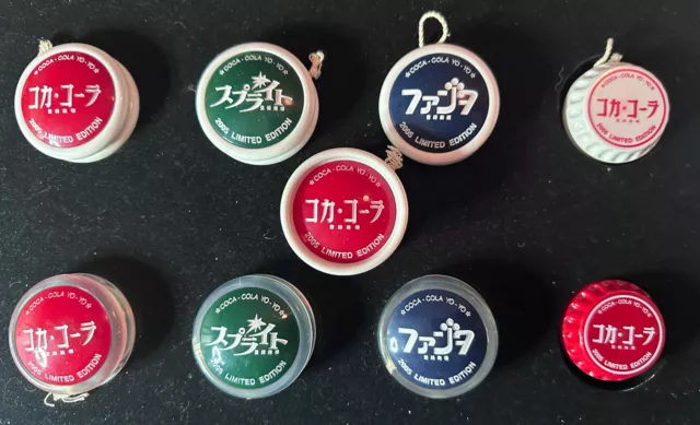 coca cola  yoyo Yo Yo x 9 full set coke fanta sprite limited edition 2005 2