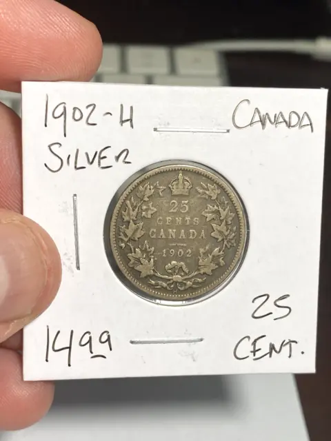 1902 H Canada 25 Cents