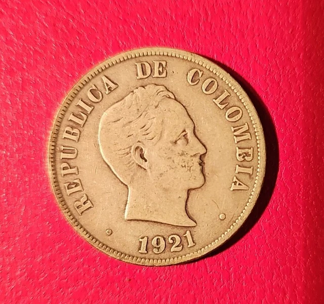 1921 Columbia Cincuenta Centavos Free Shipping