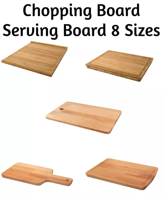iKEA LAMPLIG Wooden Large Cutting Chopping Serving Board,Use Both