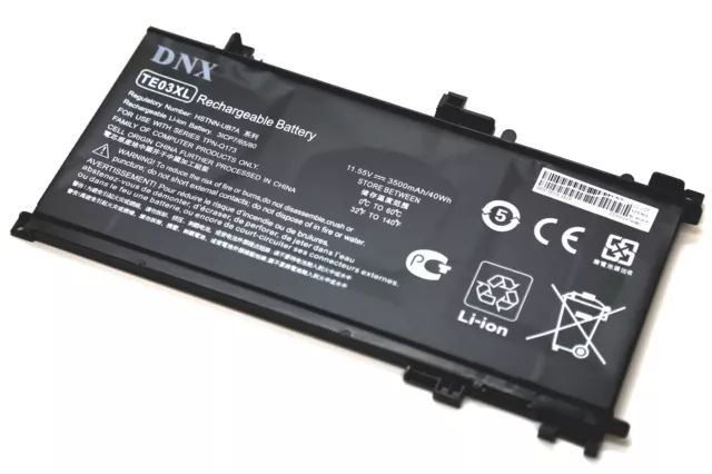 BATTERIE COMPATIBLE POUR HP OMEN 15-AX034NF 15-AX035NF TE03XL 11.55V 3500mAh