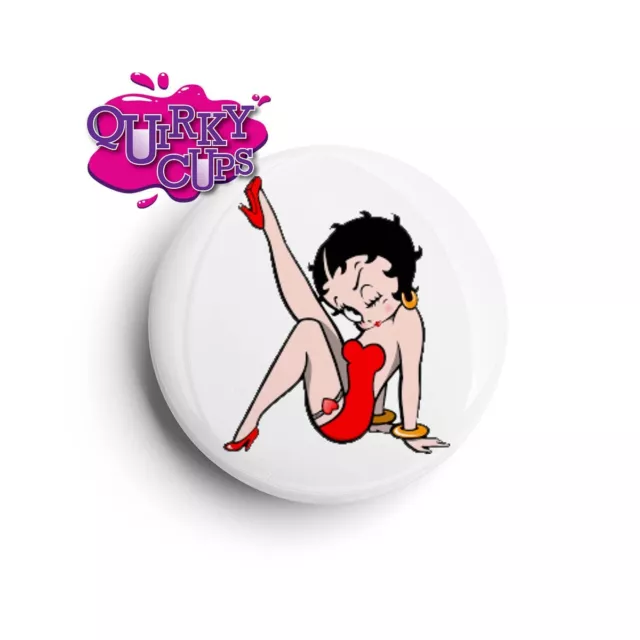 Betty Boop 25mm Badge - Ideal for Lanyards, Bags, Lapels, Crafting