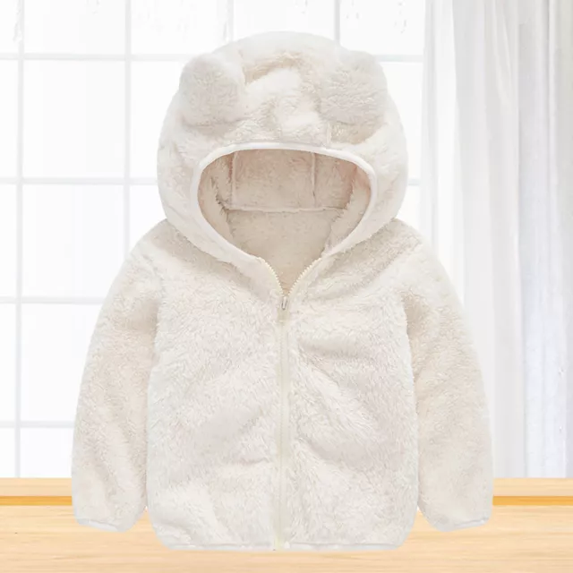 Plush Jacket Soft Cold Resistant Zipper Closure Kids Plush Jacket Comfy