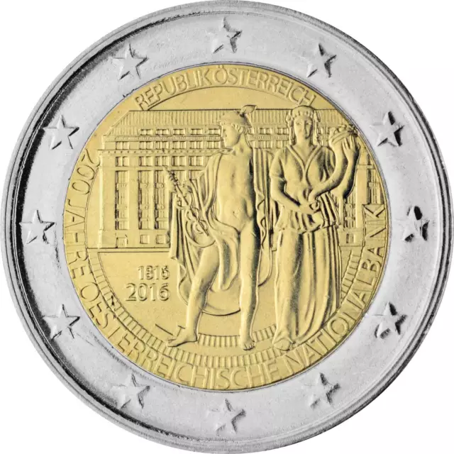 2 Euro Gedenkmünze Österreich 2016 bfr. - 200 Jahre Nationalbank