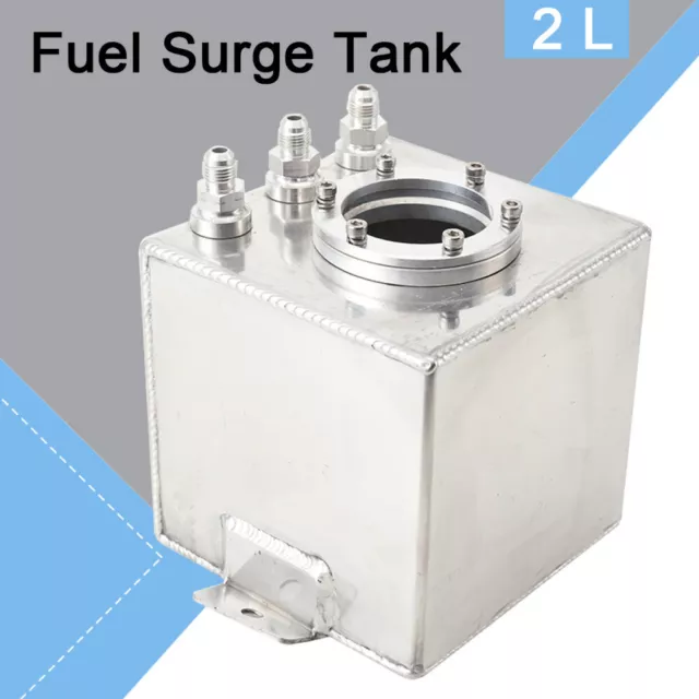 Car Fuel Swirl Surge Pot Tank Aluminum Surge Tank AN6 Universal for Fuel Pump