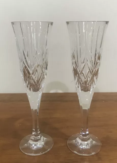 2 Bohemia Crystal Quality Crystal Champagne Flutes - 175ml