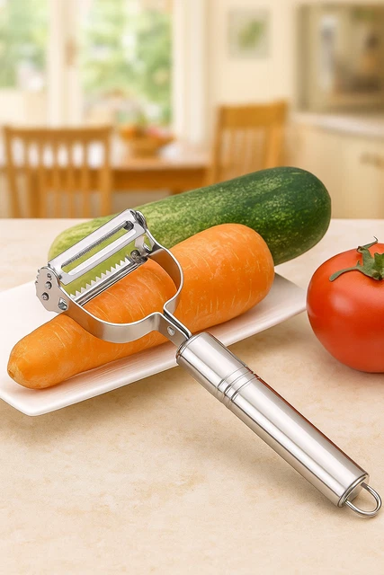Lot De 3 éplucheurs De Légumes Multifonction En Acier Inoxydable Amélioré, éplucheur à Julienne, Carottes, Pommes De Terre, Melon, Fruits Pour La Maison